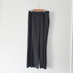 Lafayette 148 New York Virgin Wool Wide Leg Trousers Black size 8